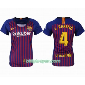 Billige Fotballdrakter FC Barcelona RAKITIC 4 Dame Hjemmedraktsett 2018/19 Kortermet